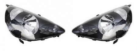 Farol Honda Fit Fume Negra 2003 2004 2005 2006 Par